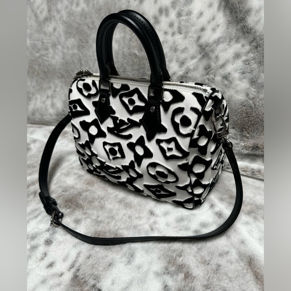 LV Speedy Bandouliere Urs Fischer Tufted Monogram Canvas 25 - Picture 10 of 15